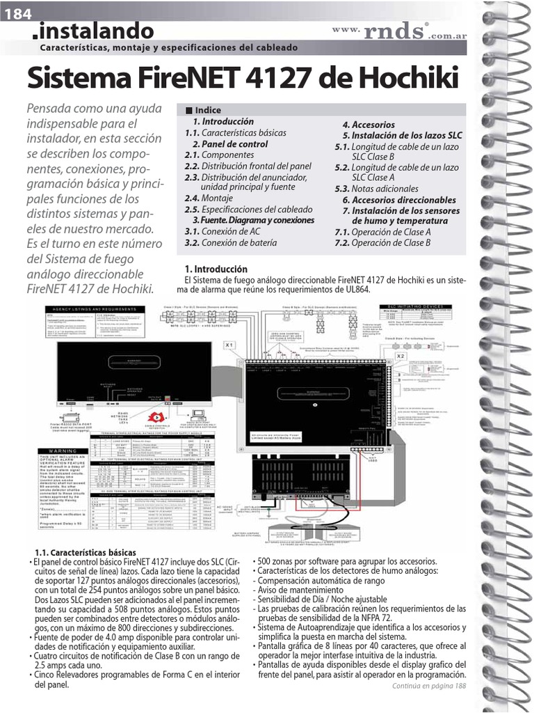 Sistema FireNet 4127 de Hochiki PDF | PDF | Electricidad | Bienes ...