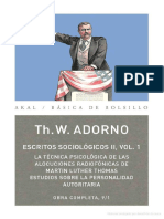 Adorno, T. W., Estudios sobre la personalidad autoritaria.pdf