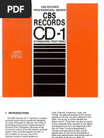 CBS Records CD-1 Test Disc