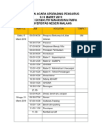 Susunan Acara Upgrading Pengurus 9-10 MARET 2019 Badan Eksekutif Mahasiswa Fmipa Universitas Negeri Malang
