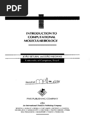 Introduction To Computational Molecular Biology - Carlos