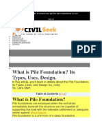 What Is Pile Foundation? Its Types, Uses, Design