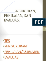 Tes, Pengukuran, Penilaian, Dan Evaluasi