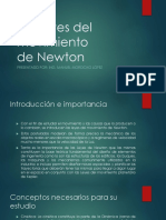 Las Leyes Del Movimiento de Newton: Presentado Por: Ing. Manuel Morocho López