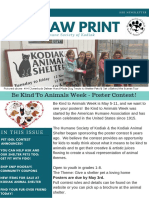 The Paw Print: Be Kind To Animals Week - Poster Contest!