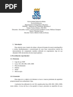 Relatório Metalografia