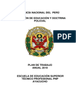 Plan de Trabajo Anual Eestp PNP Ayacucho 2019