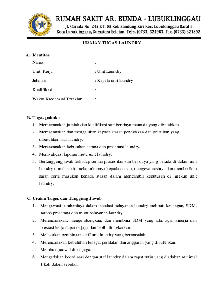 Uraian Tugas Laundry 2017 New1 PDF