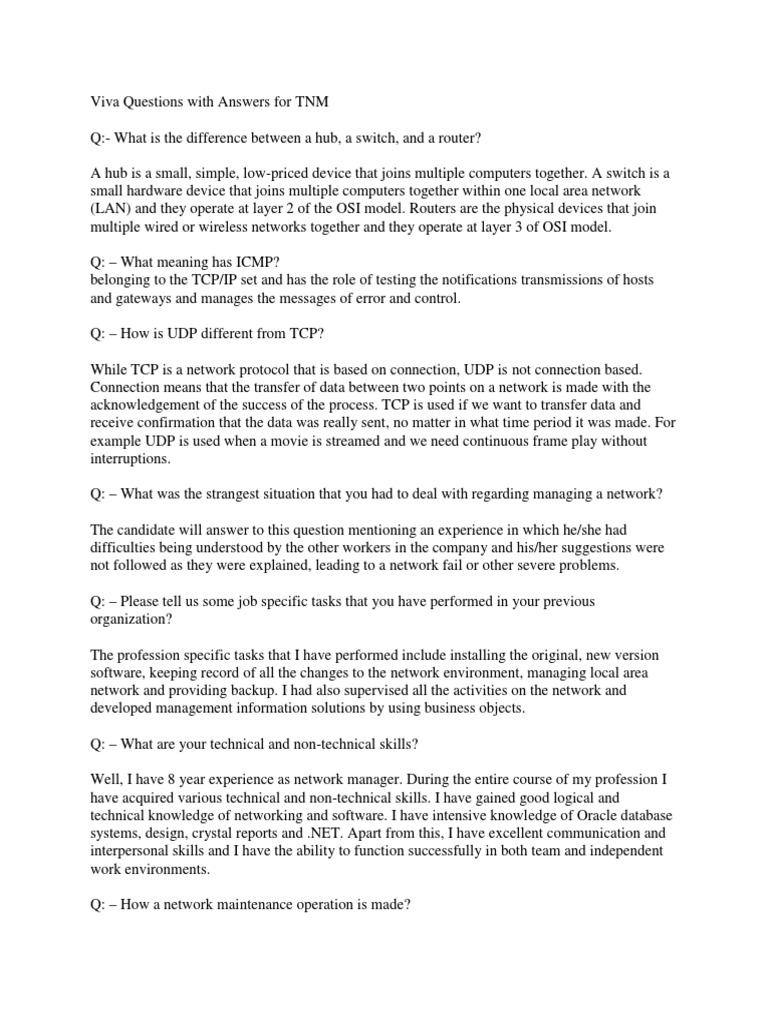 TNM Router Interview Insights | PDF | Internet Protocol Suite ...