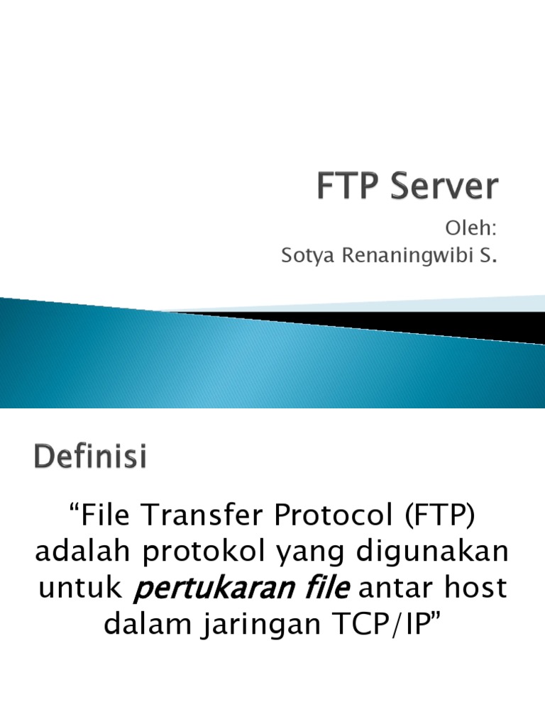 Pengertian dan Contoh FTP Server | PDF