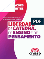 Cartilha – Liberdade de Cátedra de Ensino e de Pensamento