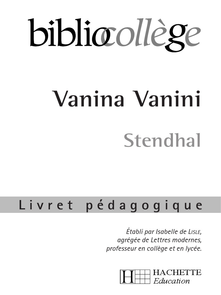 Vanina Vanini Pdf Clause Grammaire