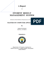 Student Result Management System Project Report