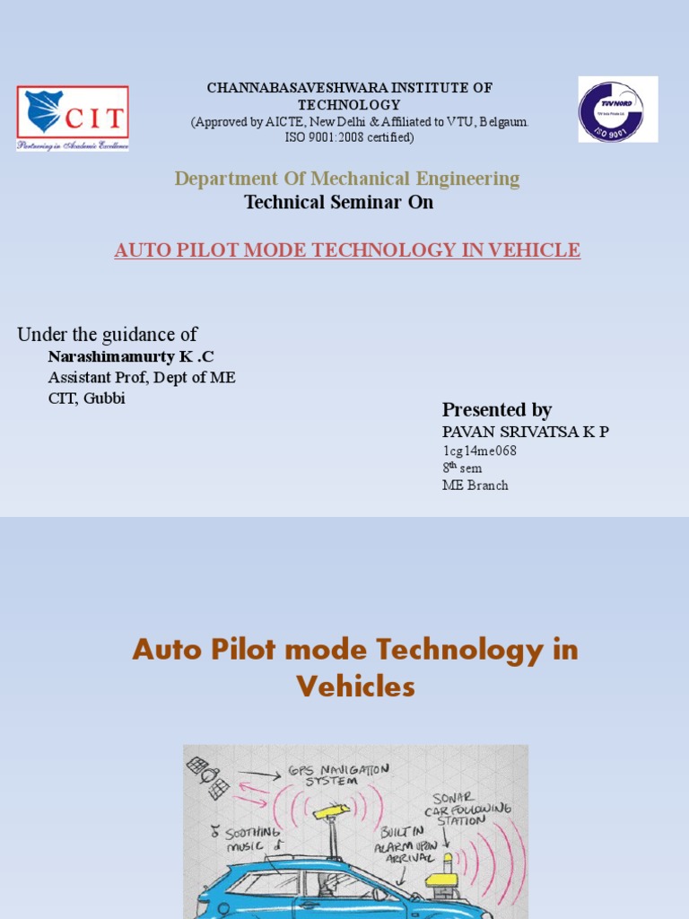 Auto Pilot Mode in Vehicles | PDF | Radar | Radio