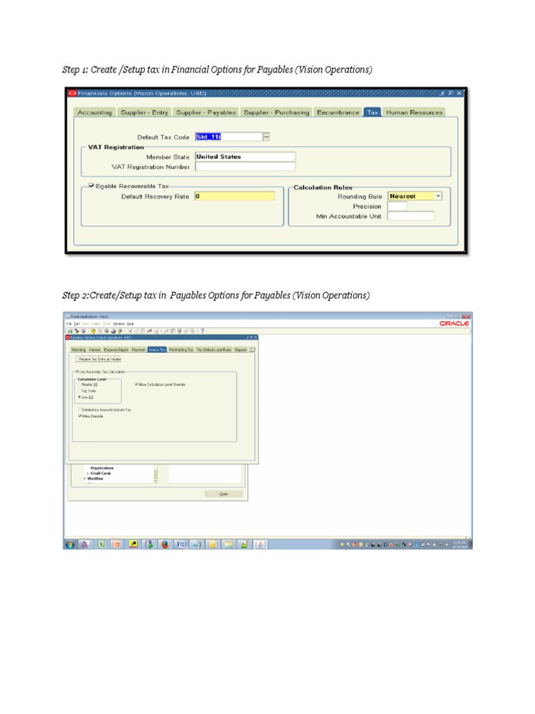 Vision Operations Tax Setup Guide | PDF