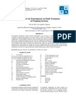 Effects of Air Entrainment On Fluid Transients in Pumping Systems