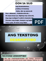 Ang Tekstong Deskriptibo