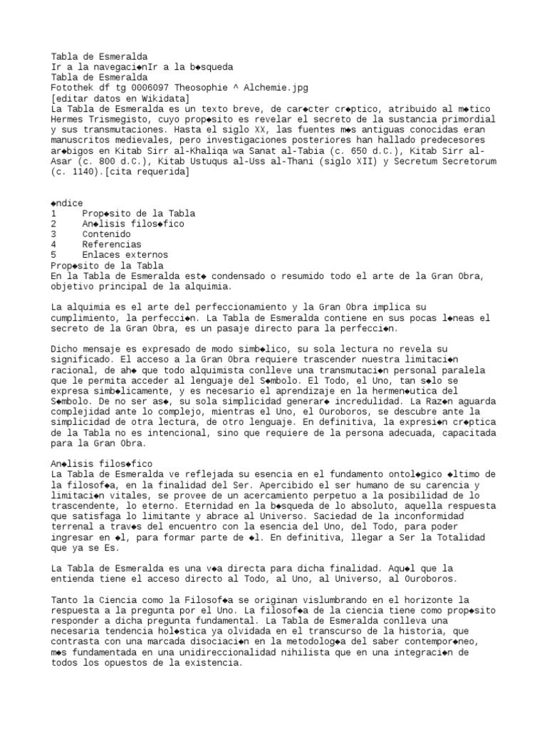 La Tabla de Esmeralda PDF Fractal Formas geométricas