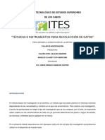 Cuadro Técnicas e Instrumentos Recolección de Datos