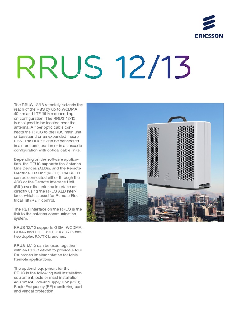 RRUS.pdf | Lte (Telecommunication) | Gsm | Free 30-day Trial | Scribd