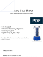 Aim-To Study The Operation of Gyratory Sieve Shaker