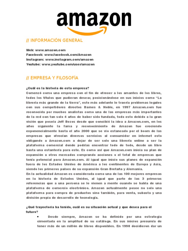 Brief Amazon | PDF | Business