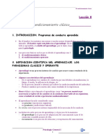 Condicionamiento clásico: aprendizaje basado en asociaciones entre estímulos