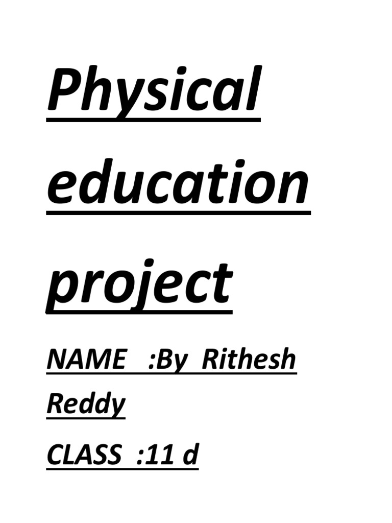 Physical Education Project by Rithesh Reddy | PDF