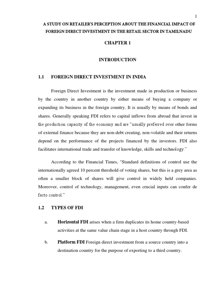 Thesis PDF | PDF | Foreign Direct Investment | Retail