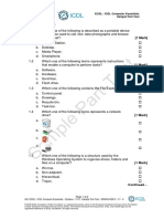 Computer Essentials Sample Part-Test Theory Questions