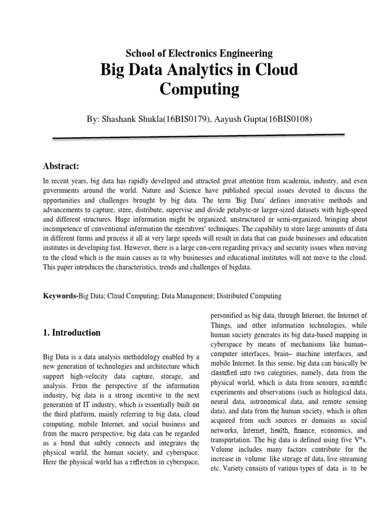 Big Data Analytics Reoprt | PDF | Big Data | Information Science