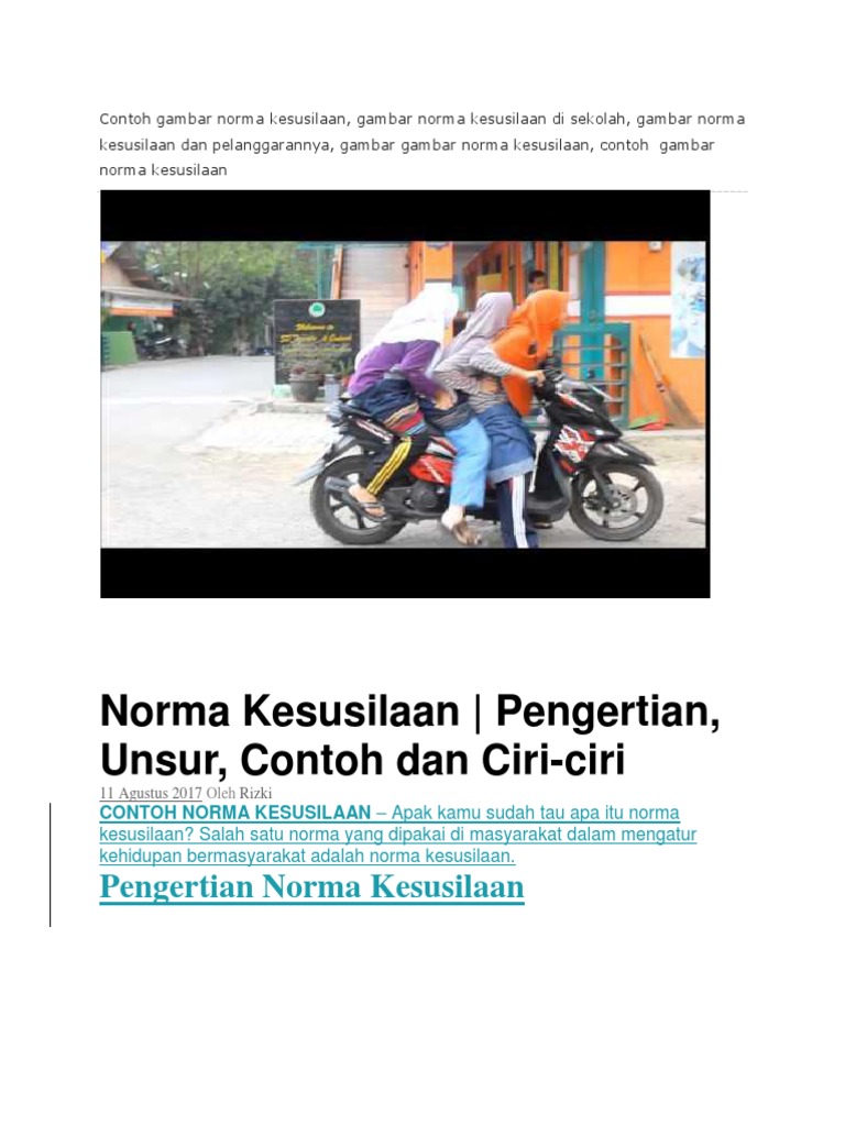 28+ Download Gambar Poster Tentang Norma Kesusilaan