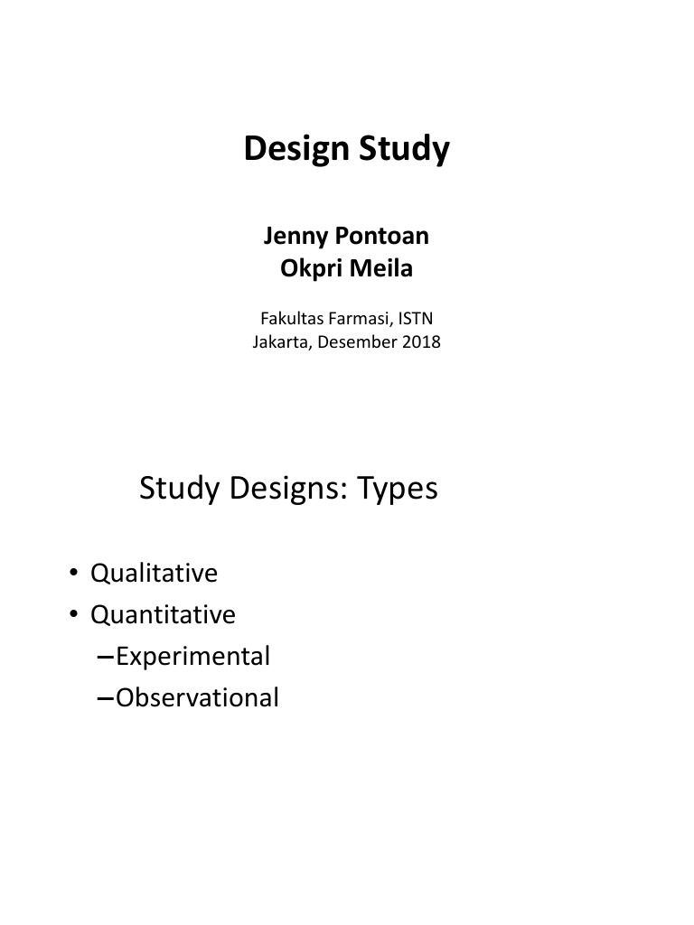 Design Study - Metodologi Penelitian - by Jenny | PDF | Randomized ...