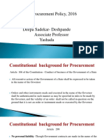 Revised Procurement Policy, 2016