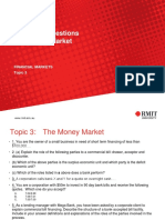 Feedback Questions The Money Market: Financial Markets Topic 3