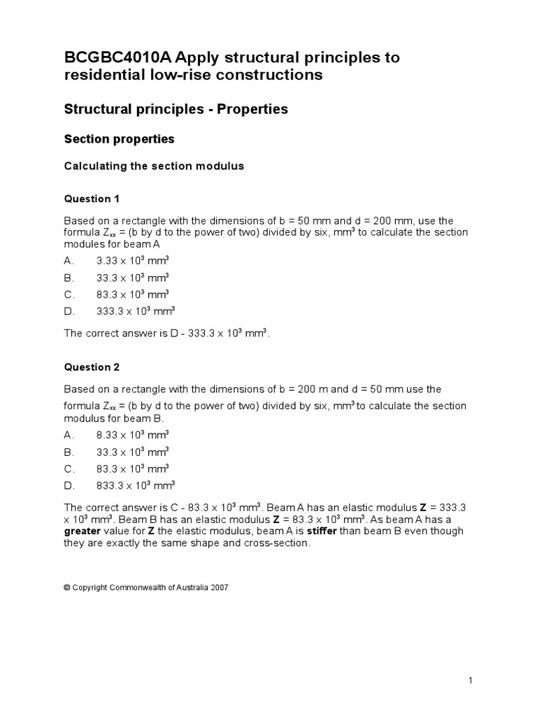 BCGBC4010A Apply Structural Principles To Residential Low-Rise ...