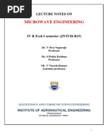 Microwave Engineering: Lecture Notes On