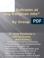 Ang Suliranin at Ang Kaligiran Nito