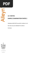 Alleyn's School 13+ English Sample Examination Paper 1