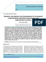 Students' Perceptions and Development of Conceptual Understanding Regarding Trigonometry and Trigonometric Function