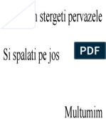 Va Rugam Strergeti Pervazele