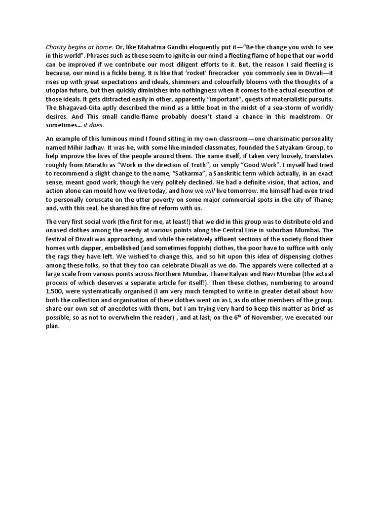Charity Begins At Home PDF