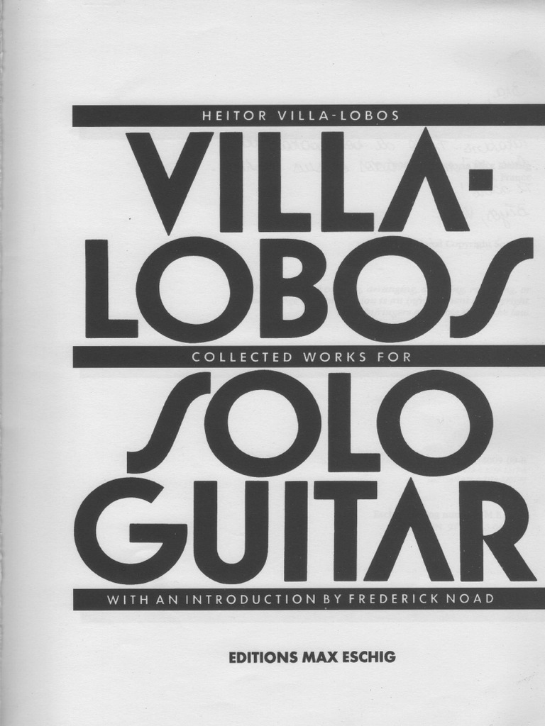 Villa-Lobos Solo Guitar 楽譜集 Amazon.com: Villa-Lobos Solo Guitar | Classical Guitar Sheet Music