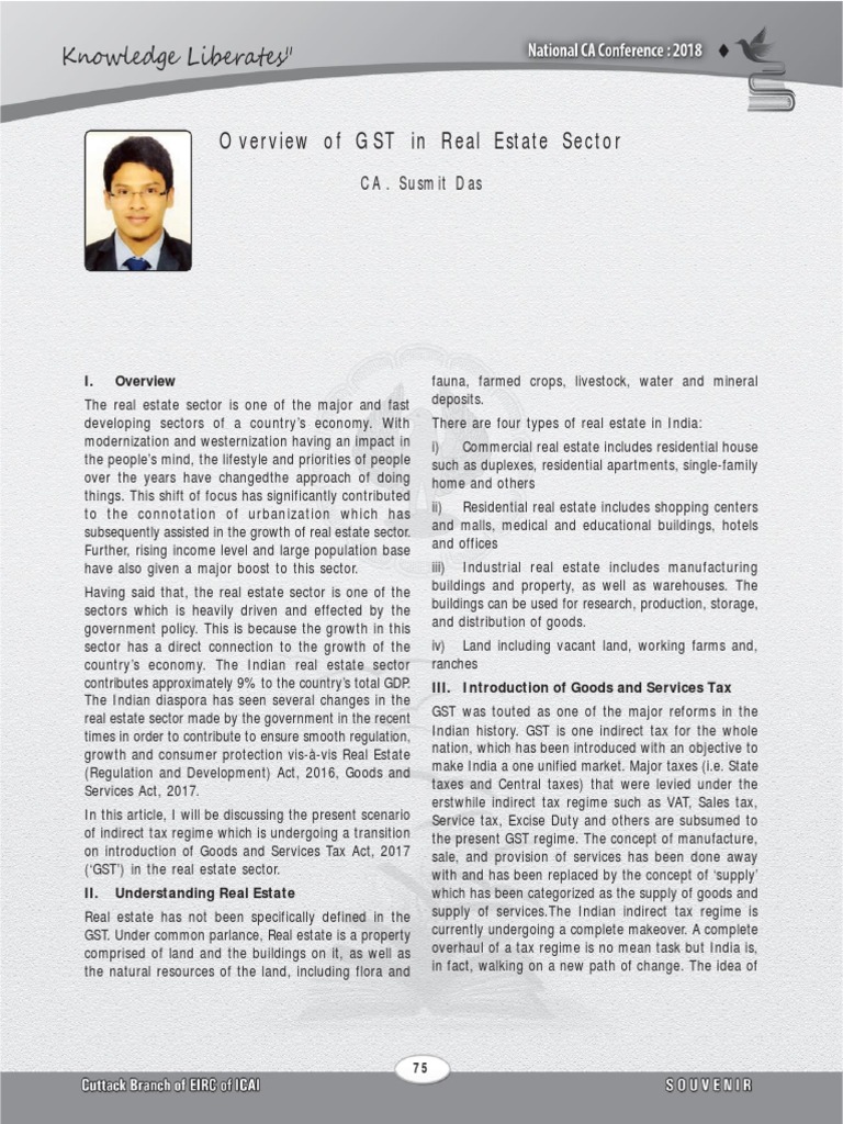 Overview of GST in Real Estate Sector | PDF | Value Added Tax | Taxes