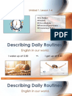 Presentation of Daily Routines in English