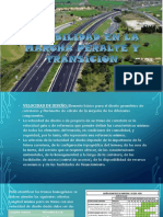 Diseño geométrico de carreteras: Velocidad de diseño, específica y cálculo de peraltes