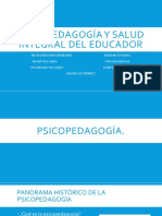 Psicopedagogía y salud integral del educador guía