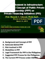 Sector Involvement in Infrastructure Planning - The Concept of Public Private Partnership (PPP) or Private Financing Initiatives (PFI)