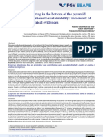 Enterprises Operating in The Bottom of The Pyramid and Their Contributions To Sustainability: Framework of Analysis and Empirical Evidences