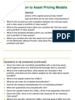 An Introduction To Asset Pricing Models: Questions To Be Answered